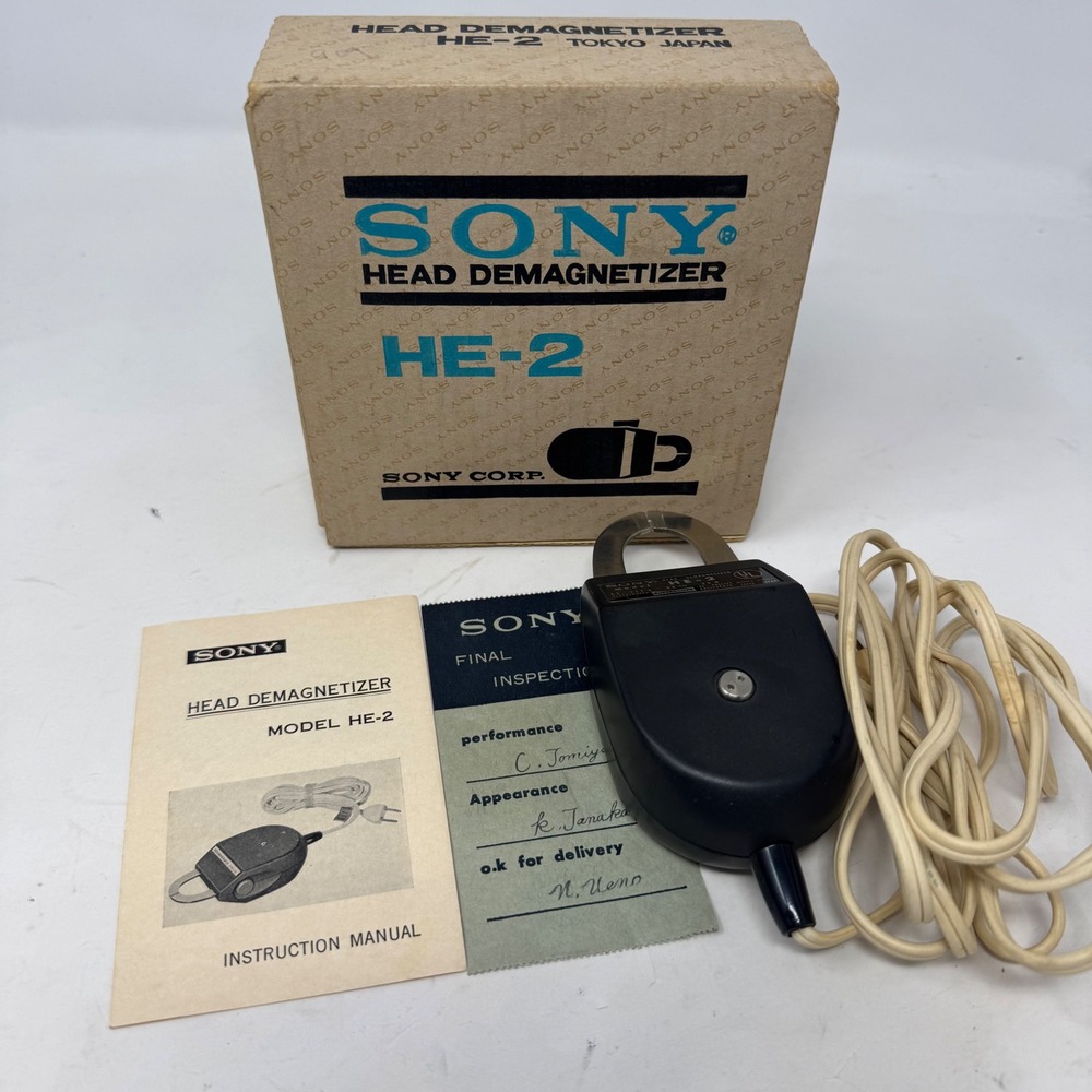 Sony HE-2 Head Demagnetizer Vintage Audio Tape Deck Maintenance Tool Tested